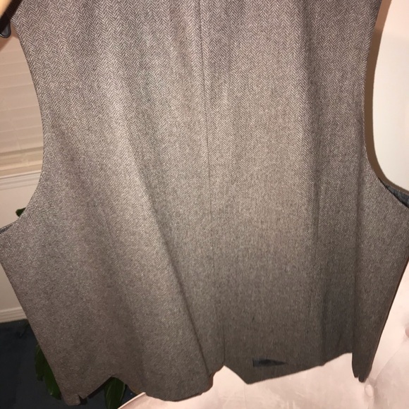 Men’s charcoal grey dress tweed vest - Picture 5 of 5